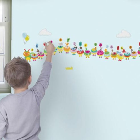 FIESTA CRAFTS - Alphabet Caterpillar Wall Stickers